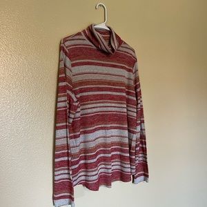Sonoma Striped and Textured Turtleneck XL